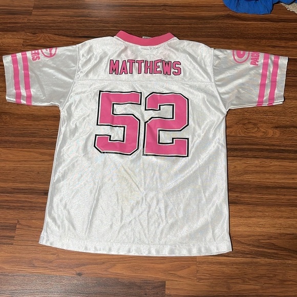 Green Bay Matthews girl’s breast cancer jersey size XL (14-16) - Picture 2 of 6